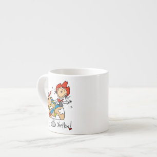 Stick Figure Cowgirl Yee Haw T-Shirts und Geschenk Espressotasse