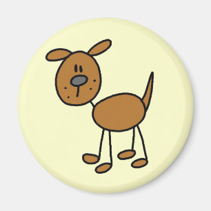 Stick Figure Dog T-Shirts und Geschenke Magnet