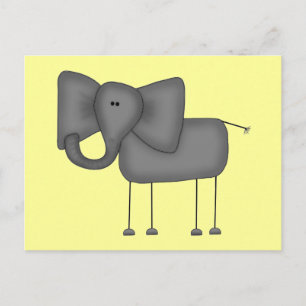 Stick Figure Elefant T-Shirts und Geschenke Postkarte