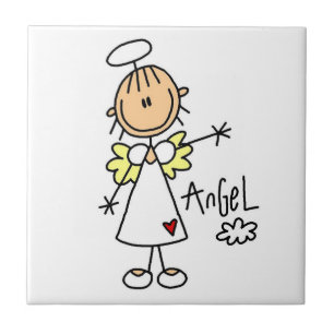 Stick Figure Engel T-Shirts und Geschenke Fliese
