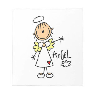 Stick Figure Engel T-Shirts und Geschenke Notizblock