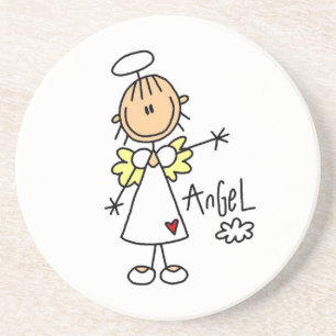 Stick Figure Engel T-Shirts und Geschenke Sandstein Untersetzer