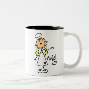 Stick Figure Engel T-Shirts und Geschenke Zweifarbige Tasse