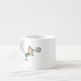 Stick Figure Girls Volleyball T-Shirts und Geschen Espressotasse