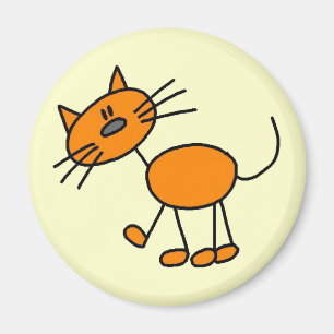 Stick Figure Katze T-Shirts und Geschenke Magnet
