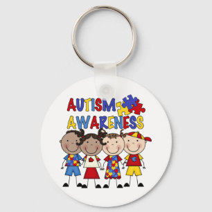 Stick Figure Kids Autism Awareness Schlüsselanhänger