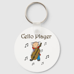 Stick Figure Mädchen Cellospieler T-Shirts und Ges Schlüsselanhänger