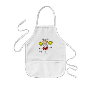 Stick Figure Mädchen Cheerleader T-Shirts und Gesc Kinderschürze