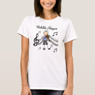 Stick Figure Mädchen Geiger T-Shirts und Geschenke