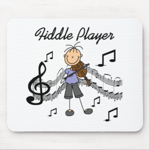 Stick Figure Mädchen Geiger T-Shirts und Geschenke Mousepad
