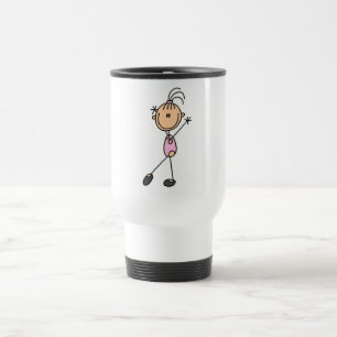Stick Figure Mädchen Turnen T-Shirts und Geschenke Reisebecher