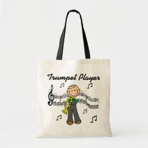 Stick Figure Männlicher Trompeter T-Shirts und Ges Tragetasche