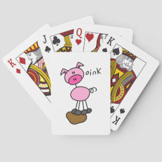 Stick Figure Pig T-shirts and Gifts Spielkarten