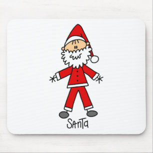 Stick Figure Santa T-Shirts und Geschenke Mousepad