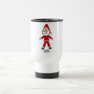 Stick Figure Santa T-Shirts und Geschenke Reisebecher
