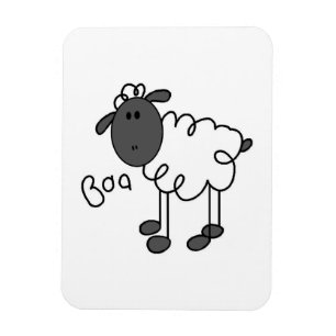Stick Figure Schaf T-Shirts und Geschenke Magnet