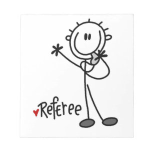 Stick Figure Schiedsrichter T-Shirts und Geschenke Notizblock