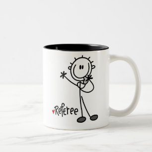 Stick Figure Schiedsrichter T-Shirts und Geschenke Zweifarbige Tasse