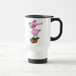 Stick Figure Schwein T-Shirts und Geschenke Reisebecher