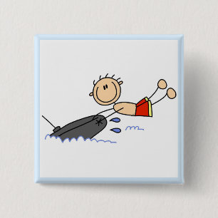Stick Figure Tubing T-Shirts und Geschenke Button