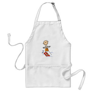 Stick Figure Wasserski T-Shirts und Geschenke Schürze