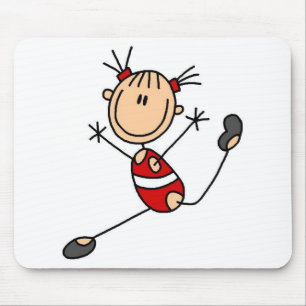 Stick Girl Turnhallen T-Shirts und Geschenke Mousepad