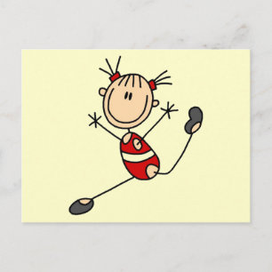 Stick Girl Turnhallen T-Shirts und Geschenke Postkarte