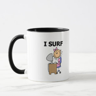 Stick Girl Web-Surfen T-Shirts und Geschenke Tasse