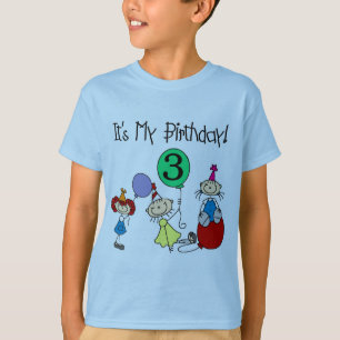 Stick Kids Party 3. Geburtstagsgeschenke und -gesc T-Shirt