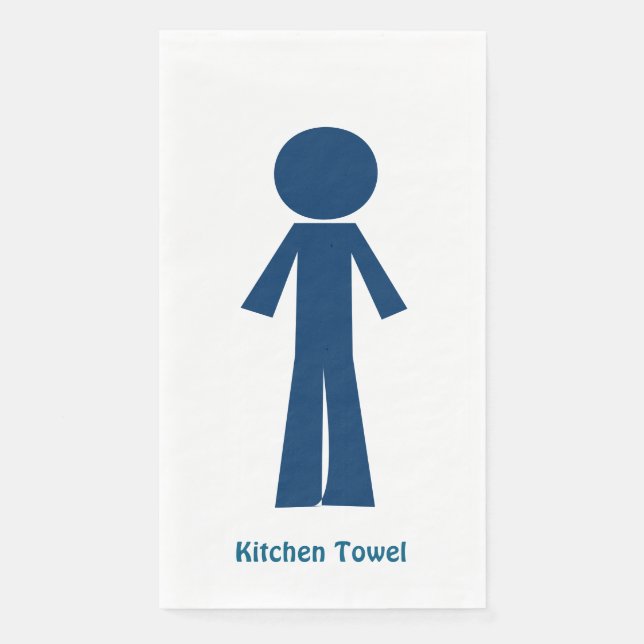 Stick Man Vector Kitetücher Serviette (Vorderseite)