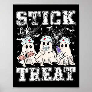 Stick oder Leckerei Ghost Phlebotomy Tech Nurse Ha Poster