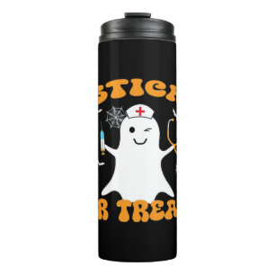 Stick oder Leckerei Nurse Funny Halloween Kostüm E Thermosbecher