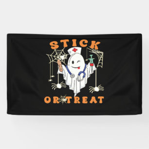Stick oder Leckerei Nurse Spooky Nurse Kostüm Funn Banner