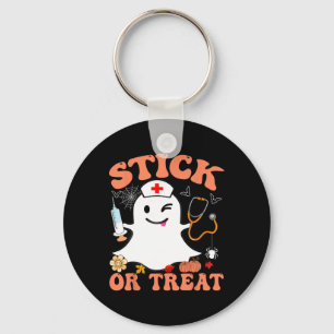 Stick or Leckerei Nurve Funny Halloween Kostüm Schlüsselanhänger
