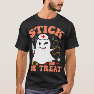 Stick or Leckerei Nurve Funny Halloween Kostüm T-Shirt