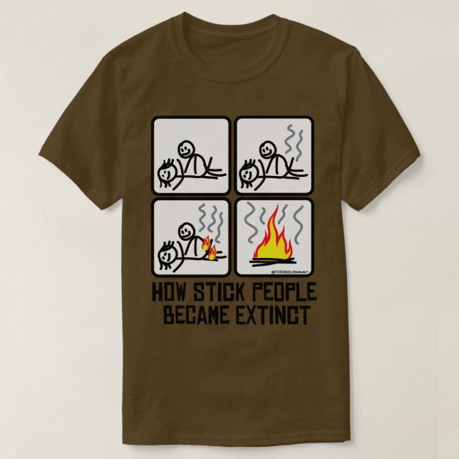STICK PERSONEN EXTINCT T-Shirt (Design vorne)
