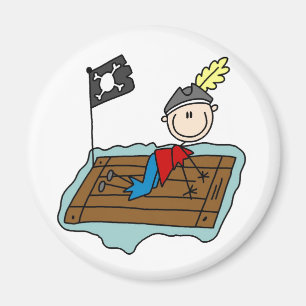 Stick Pirate auf Raft Magnet