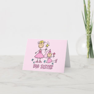 Stick Princess Duo Big Sister Blank Card Karte