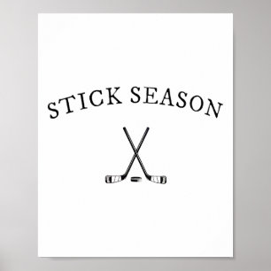 Stick-Saison gekreuzte Hockeyschläger Puck Minimal Poster