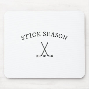Stick Season Gekreuzte Hockeyschläger Puck Minimal Mousepad