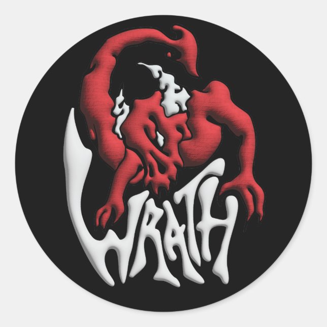 Stick to your Sin Wrath Runder Aufkleber (Vorderseite)