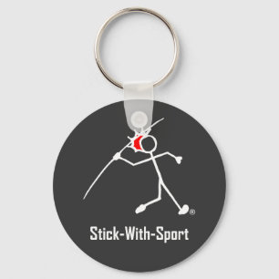 Stick with Sport Javelin Stickman Red Dark Schlüsselanhänger
