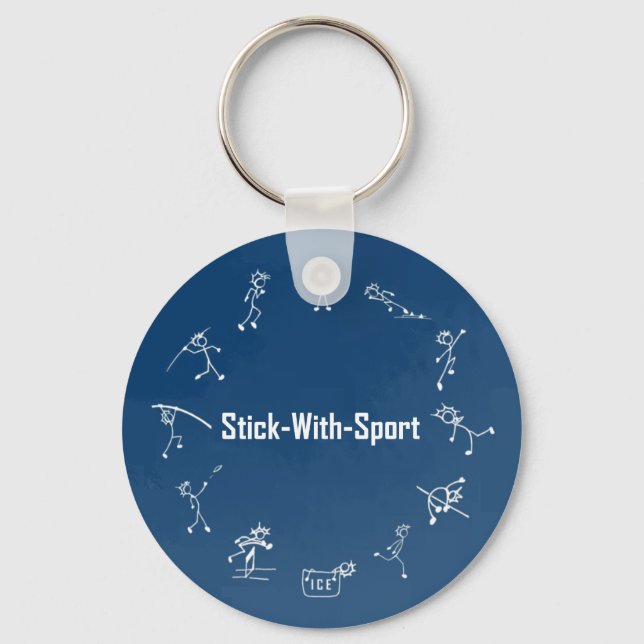 "Stick with Sport" und "Field Keyring Navy" Schlüsselanhänger (Vorderseite)