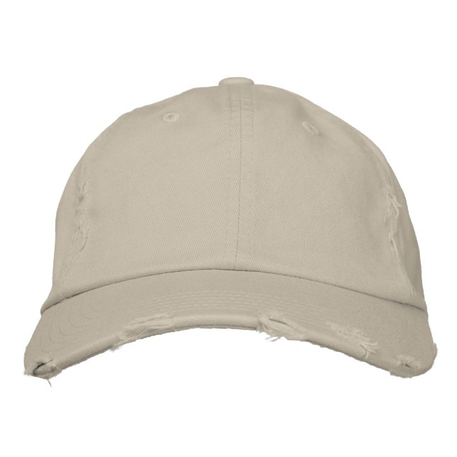 Sticken Sie Ihre eigene, gestörte Cap Bestickte Baseballkappe (Vorderseite)