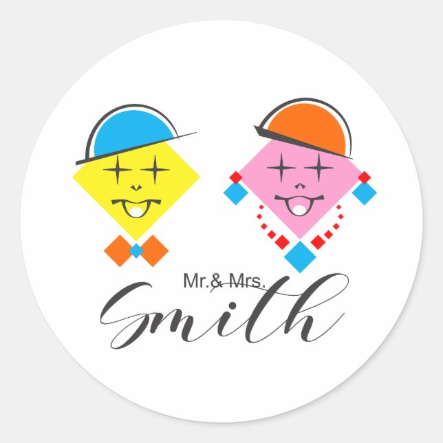 Sticker / Adesivo Mr. & Mrs. Smith (Vorderseite)