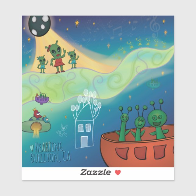 Sticker - Alien Concert (Blatt)