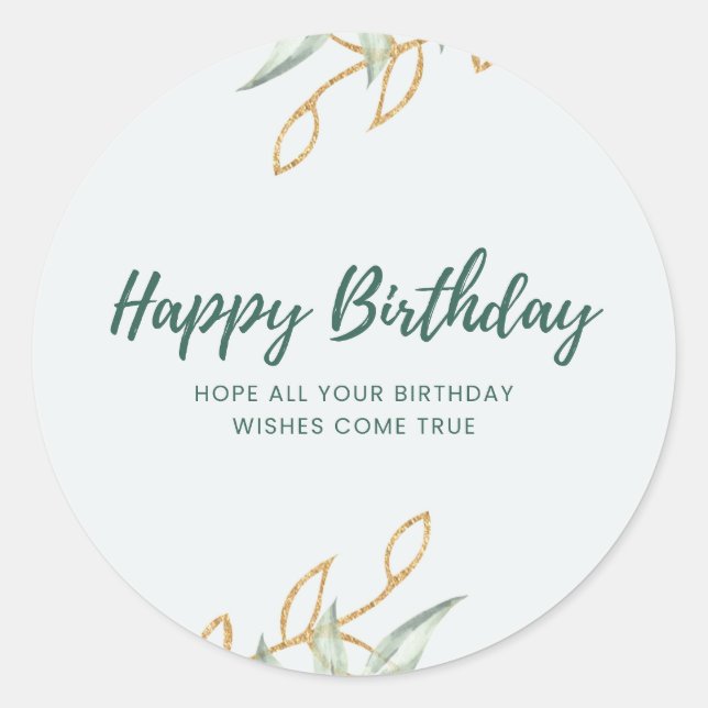 Sticker Alles Gute zum Geburtstag  (Vorderseite)