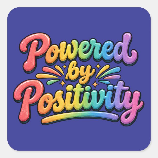 Sticker - Angetrieben von Positivität (Vorderseite)
