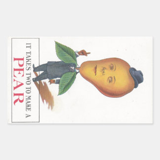 Sticker Antik Anthropomorpher Frucht Birnenmann Wo