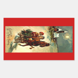 Sticker Antique Christmas Gr Ein Pferd Offener Sch